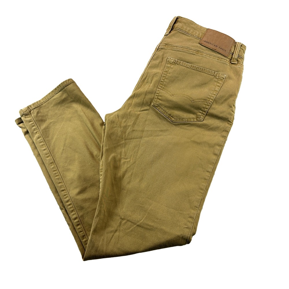 American Eagle Pants Mens 32x32 Khaki Slim Flex Chino Tan